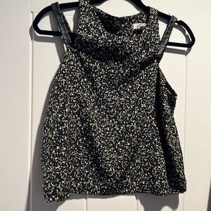 BCBG Faux Leather Strap Tank